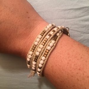 Triple wrap Lotus and Luna Bracelet